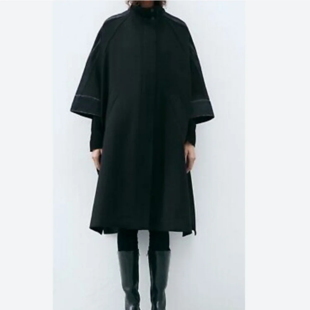 Zara Manteco wool blend and denim coat ❤️ - Picture 3 of 7